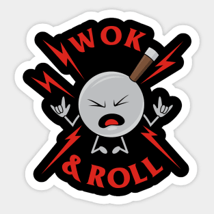 Wok And Roll Sticker